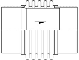 Bauform HWA - Axial Kompensator | Maßzeichnung