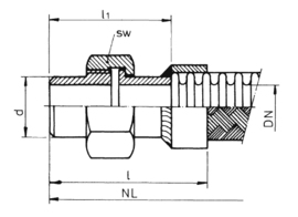 Verschraubung AE506 | Maßzeichnung